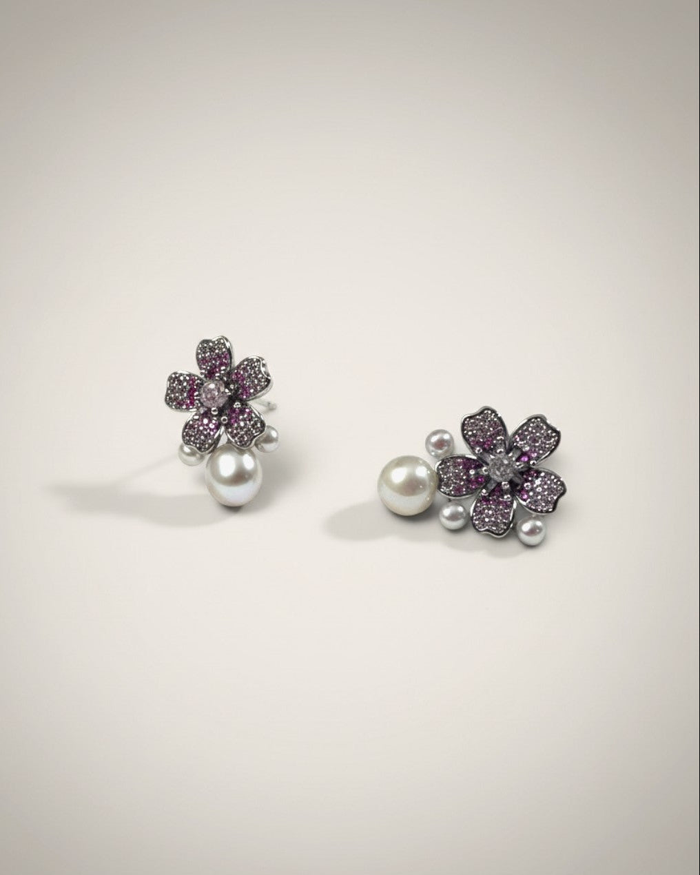 Cherry Blossom Freshwater Pearls Stud Earrings
