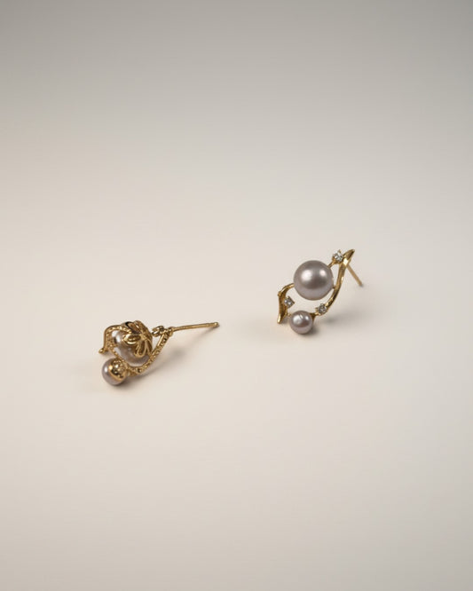 Simple Sparkle Freshwater Pearls Stud Earrings
