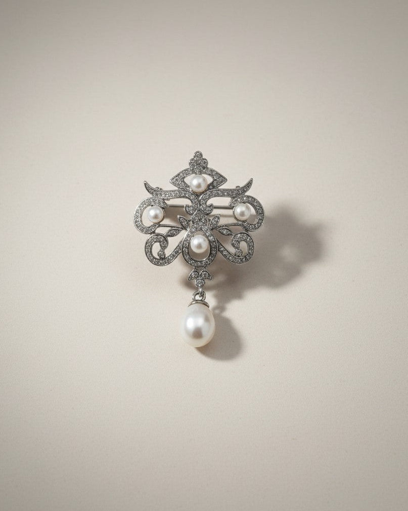 Victorian Heirloom Freshwater Pearl Brooch Pendant 2-in-1