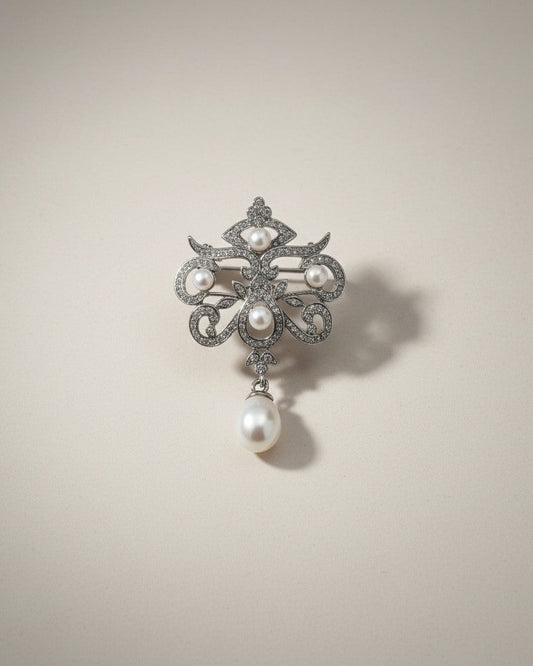 Victorian Heirloom Freshwater Pearl Brooch Pendant 2-in-1