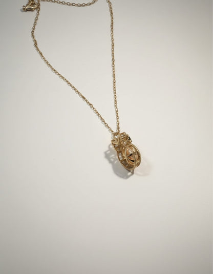 Double-Pearl Bow Necklace Freshwater Multicolor Pearls