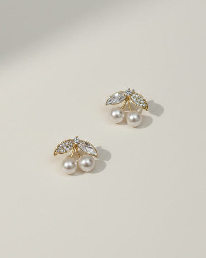 Cherry Cherry Baby Freshwater Pearls Stud Earrings