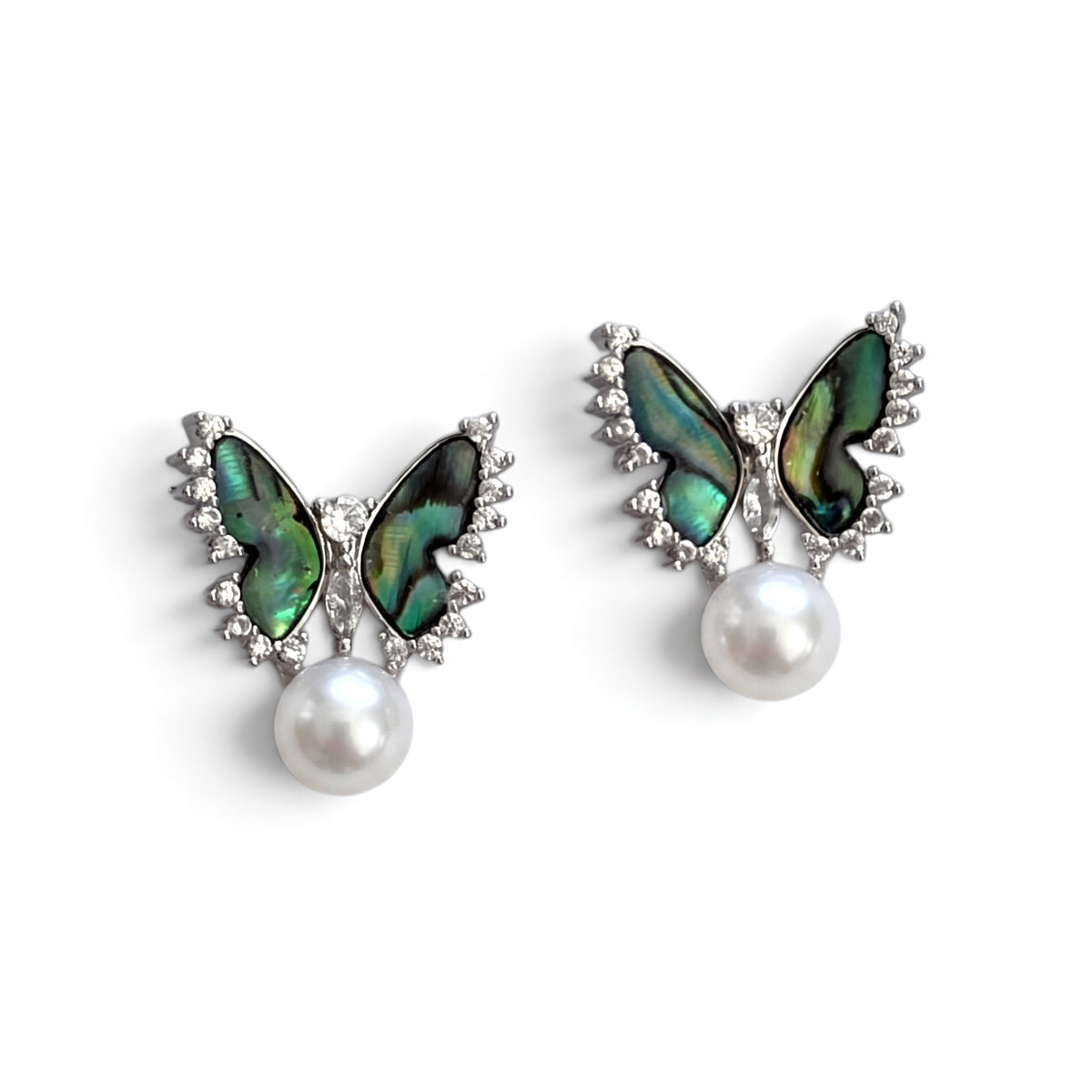Abalone Butterfly Earrings