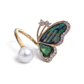 Abalone Butterfly Ring