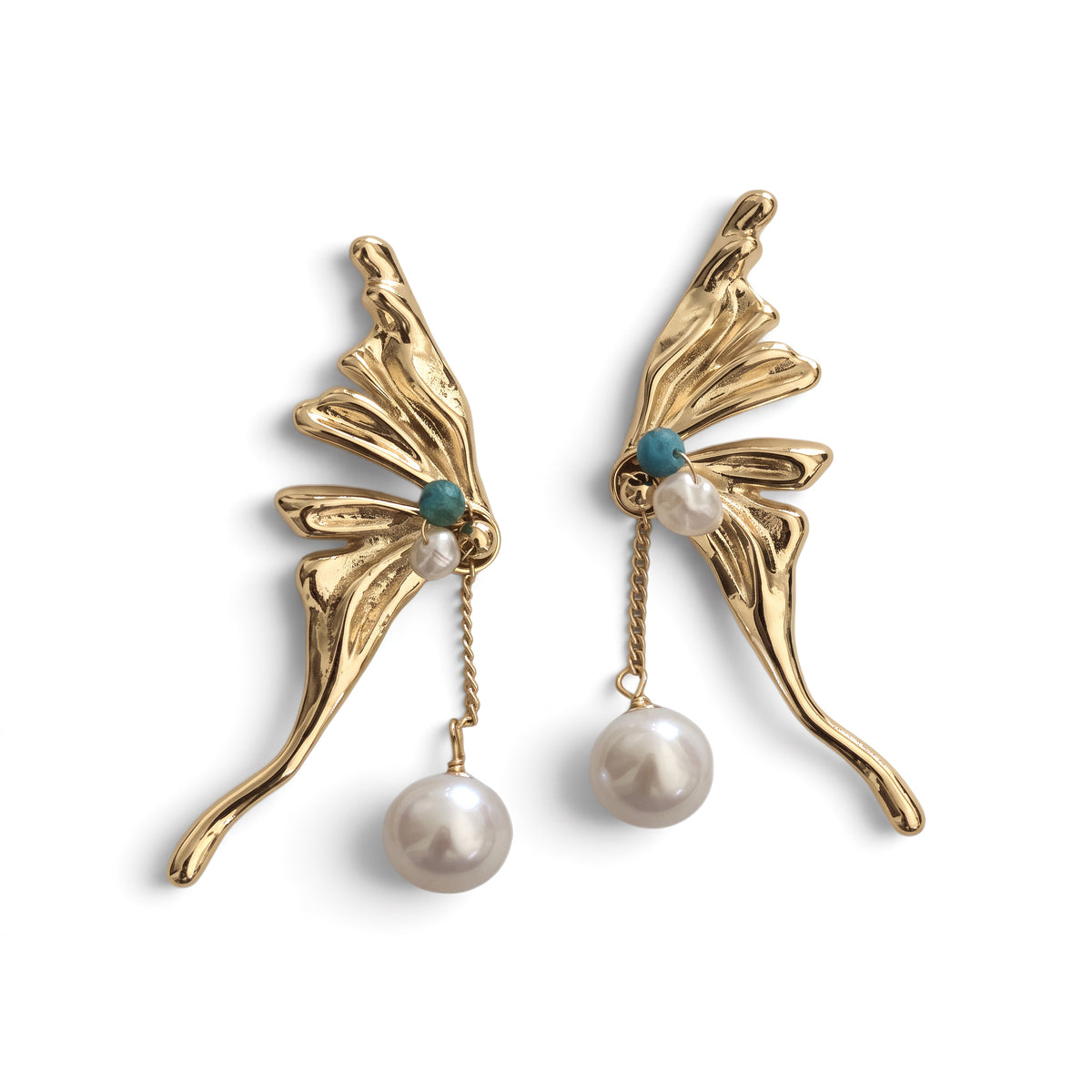 Liquid Gold Wings Earrings