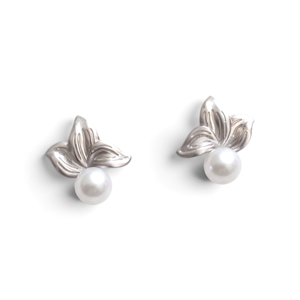 Matte Leaf Earrings