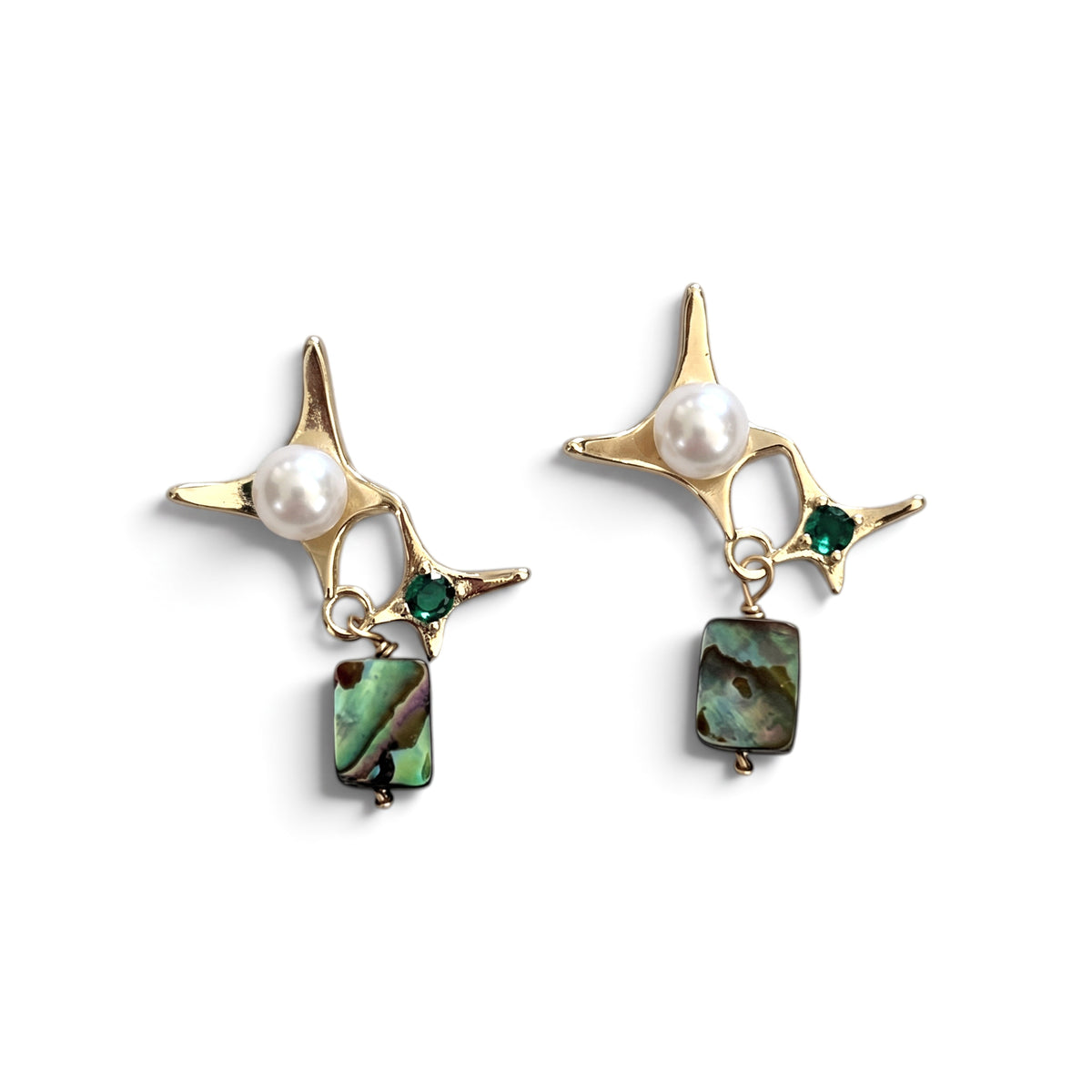 Abalone Star Earrings