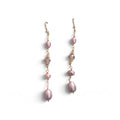 Violet Pink Droplets Earrings
