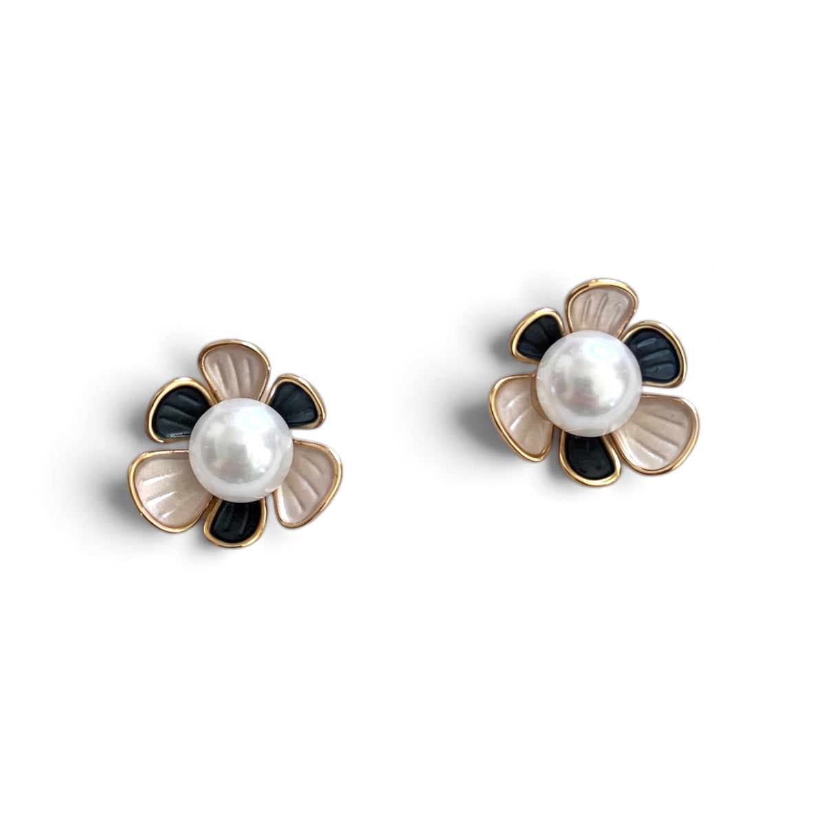 Blue Petals Flower Earrings